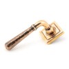 Pol. Bronze Hammered Newbury Lever on Rose Set (Square) - U