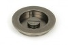 Pewter 75mm Plain Round Pull - Privacy Set