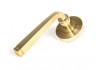 Polished Brass Avon Round Lever on Rose Set (Beehive) - Unsprung