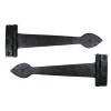 Black Smooth 12'' T Hinge (Pair)