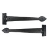 Black Smooth 16'' T Hinge (Pair)