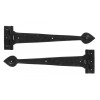 Black Antique 16'' T Hinge (Pair)