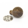 Rosewood & Polished Nickel Beehive Cabinet Knob - Small