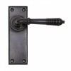 Aged Bronze Reeded Lever Latch Set