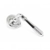 Polished Chrome Reeded Lever On Rose