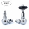 Amberley Thermostatic Radiator Valves - Chrome (Corner TRV)