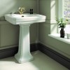 BC Designs Victrion 640mm 2-Taphole Ceramic Basin & Pedestal