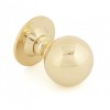Polished Brass Ball Cabinet Knob - Small