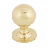 Polished Brass Ball Cabinet Knob - Small