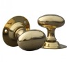 Classic Oval Door Knobs - Brass (Pair)