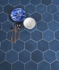 Ca Pietra Medina Hexagon Porcelain Navy Blue