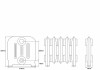 Duchess 4 Column Cast Iron Radiator 330mm
