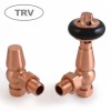 Windsor Traditional Thermostatic Radiator Valve - Brushed Copper (Angled TRV)