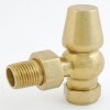 Windsor Traditional Thermostatic Radiator Valve - Un-Lacquered Brass (Angled TRV)
