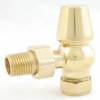 Windsor Traditional Thermostatic Radiator Valve - Un-Lacquered Brass (Angled TRV)