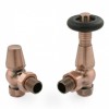 Jaguar Thermostatic Radiator Valve - Antique Copper (Angled TRV)