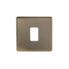 Aged Brass 1 Gang Grid Plate