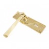 Polished Brass Straight Lever Lock Set