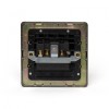 Aged Brass 5-amp Socket Black Ins Unswitched Screwless