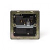 Aged Brass 5 Amp Socket Black Ins Switched Screwless