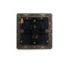 Aged Brass 10A 1 Gang 2 Way Switch with Black Insert