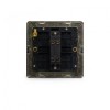 Aged Brass 10A 1 Gang Intermediate Switch with Black Insert