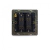 Aged Brass 10A 2 Gang Intermediate Switch with Black Insert