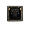 Aged Brass 1 Gang 20 Amp Switch with Black Insert