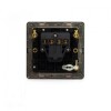 Aged Brass 1 Gang Flex Outlet 20 Amp Switch with Black Insert