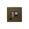 Bronze 13A Switched Fuse Flex Outlet Black Inserts Screwless