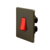 Bronze 45A 1 Gang Double Pole Switch Small Plate Screwless