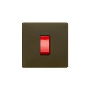 Bronze 45A 1 Gang Double Pole Switch Small Plate Screwless