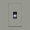 Primed Paintable 45A 1 Gang Double Pole Switch Double Plate with Brushed Brass Switch with Black Insert