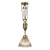 D'Arblay Brass Rise and Fall - Large Scalloped Dome Pendant Light