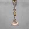 D'Arblay Brass Rise and Fall - Large Scalloped Dome Pendant Light