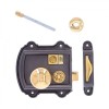 Finish (Select from Range Below): Cast Iron,  Door Size: Knob 41mm,  Door Knob Finish: Knob Polished Brass Unlacquered
