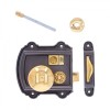 Finish (Select from Range Below): Cast Iron,  Door Size: Knob 51mm,  Door Knob Finish: Knob Polished Brass Unlacquered
