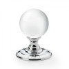 Alexander and Wilks Naomi Clear Glass Ball Mortice Knob - Pair