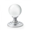Alexander and Wilks Naomi Clear Glass Ball Mortice Knob - Pair