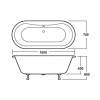 BC Designs Elmstead 1500mm Double Ended Bath & Overflow