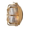 Carlisle Lacquered Antique Brass IP65 Web Prismatic Glass Bulkhead Wall Light