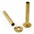 Cast Iron Radiator Pipe Shrouds - Unlacquered Brass