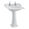 Classic 65cm Basin with Invisible Overflow and Standard Pedestal
