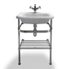 Small Roll Top Clearwater Basin With Stainless Steel Stand
