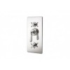 Concealed Thermostatic Valve With Integral flow Valves Chrome