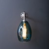 Bertie Wall Light Teal Glass