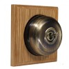 1 Gang 2 Way Light Oak, Smooth Dome Period Switch