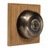 1 Gang 2 Way Light Oak, Smooth Dome Period Switch