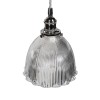 D'Arblay Nickel Scalloped Prismatic Glass Dome Pendant Light
