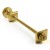 Cast Iron Radiator Luxury Wall Stay Bracket - Unlacquered Brass